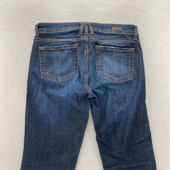 Kut from the Kloth Jeans Women's 0‎ Catherine Boyfriend Dark Blue Stretch Denim - Picture 10 of 12